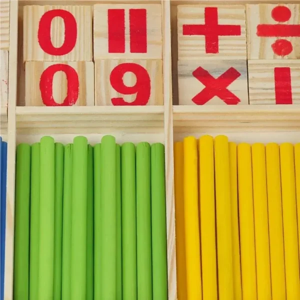 Coffret en bois Montessori – Bâtonnets de calcul et chiffres – Image 6