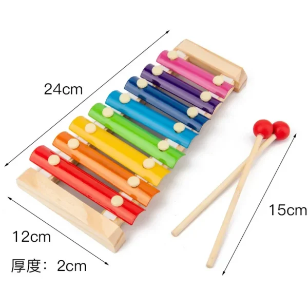 Xylophone en bois multicolore – Éveil musical Montessori – Image 6