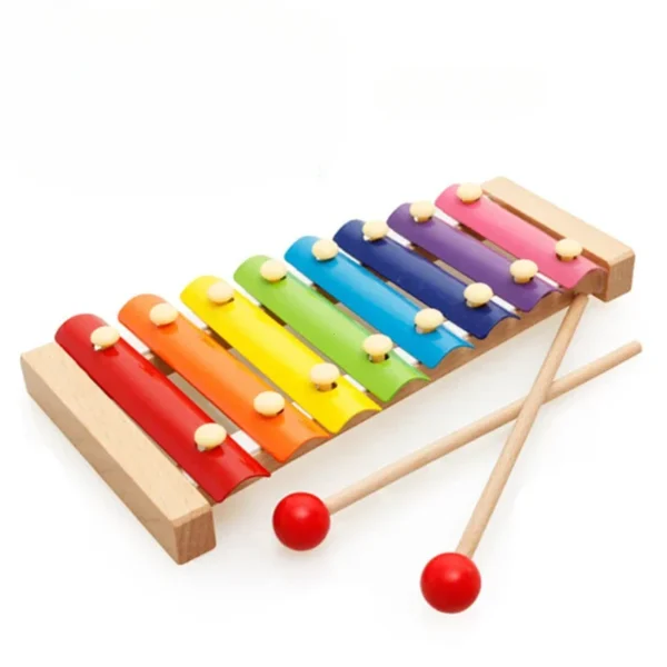 Xylophone en bois multicolore – Éveil musical Montessori – Image 2
