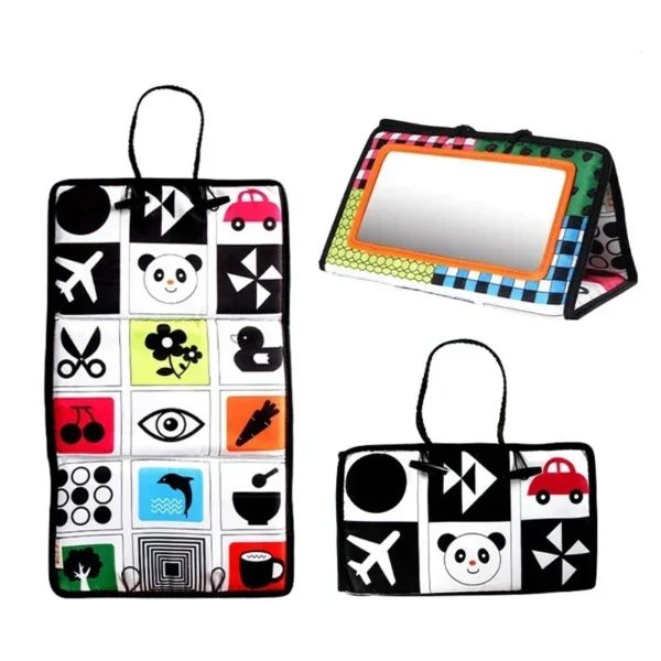 Miroir Montessori Noir & Blanc – Tummy Time pour Bébé – Image 10