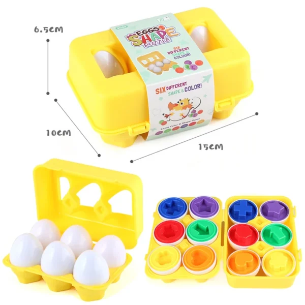 Jeux Montessori Œufs à Trier – Apprentissage des formes & couleurs – Image 5