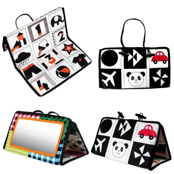 Miroir Montessori Noir & Blanc – Tummy Time pour Bébé