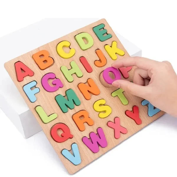 Jeu d'Empilement Géométrique en Bois Montessori – Image 2