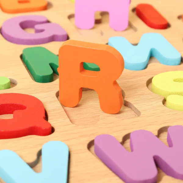 Jeu d'Empilement Géométrique en Bois Montessori – Image 3