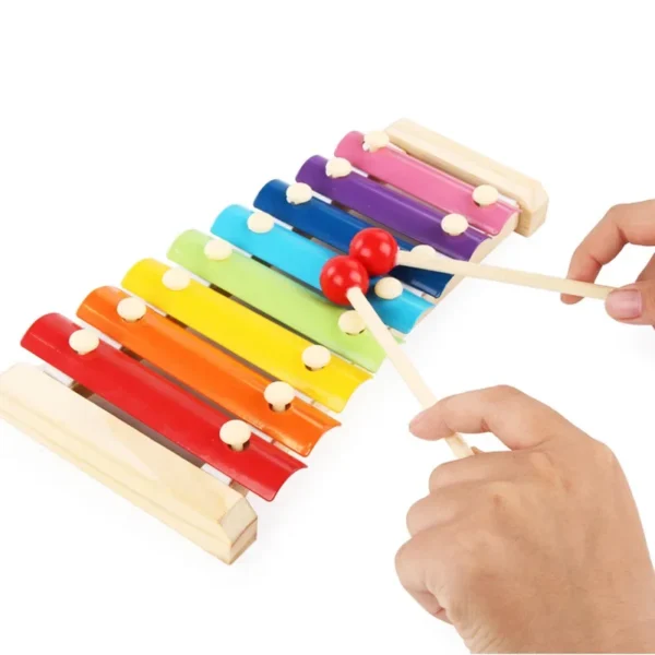 Xylophone en bois multicolore – Éveil musical Montessori – Image 3