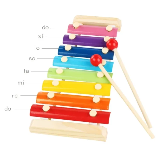 Xylophone en bois multicolore – Éveil musical Montessori – Image 4