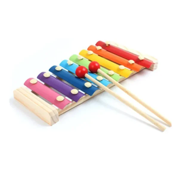 Xylophone en bois multicolore
