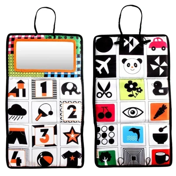 Miroir Montessori Noir & Blanc – Tummy Time pour Bébé – Image 4