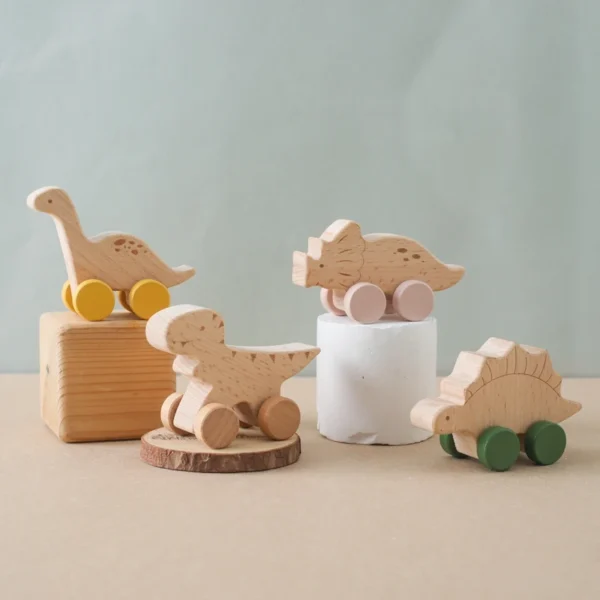 Voiture Dinosaure en Bois – Image 6