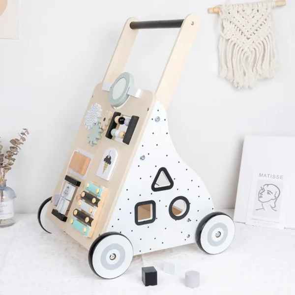 Trotteur pousseur bébé Montessori - Multi-activités en Bois – Image 2