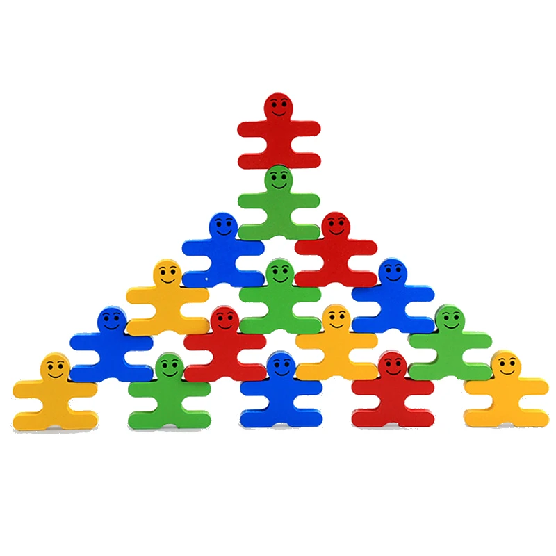 Blocs d’équilibre Montessori multicolores favorisant la motricité et la coordination