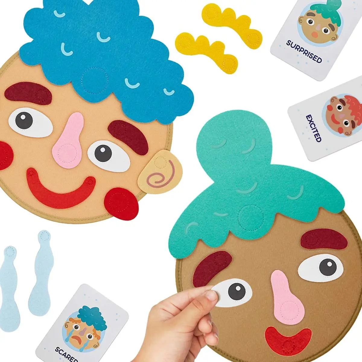 Jeu Montessori émotions – Apprentissage des visages et des sentiments dès 3 ans